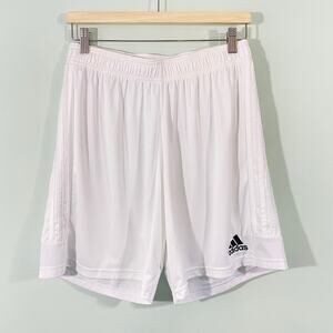 Adidas Women's White 3 Stripes Squad 13 Soccer Shorts Size L